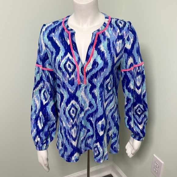 Lilly Pulitzer Kalissa Knit Tunic Skipped a Beach Allover size small - Picture 2 of 9